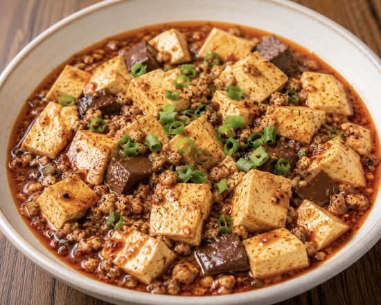 麻婆豆腐猪血Mapo tofu with pork blood